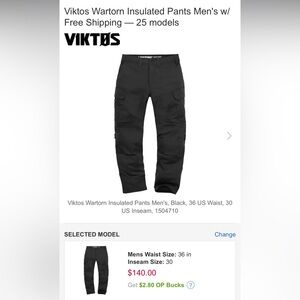 Viktos Wartorn Insulated Pants Black 32/30